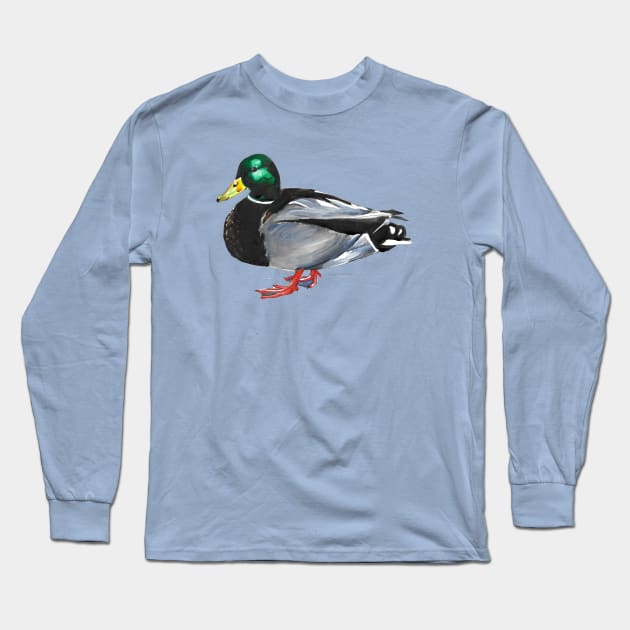 Mallard Duck - Male Long Sleeve T-Shirt by lucafon18